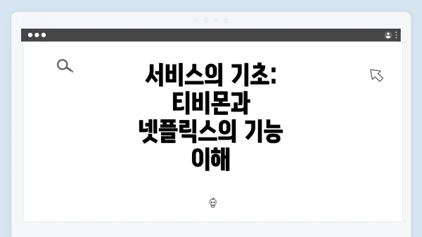 서비스의 기초: 티비몬과 넷플릭스의 기능 이해