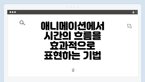 애니메이션에서 시간의 흐름을 효과적으로 표현하는 기법