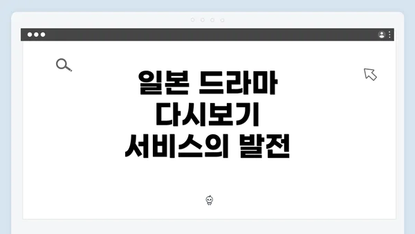 일본 드라마 다시보기 서비스의 발전