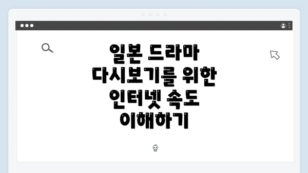 일본 드라마 다시보기를 위한 인터넷 속도 이해하기
