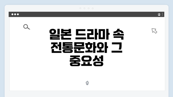 일본 드라마 속 전통문화와 그 중요성