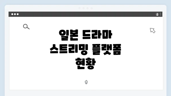 일본 드라마 스트리밍 플랫폼 현황