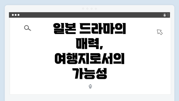 일본 드라마의 매력, 여행지로서의 가능성
