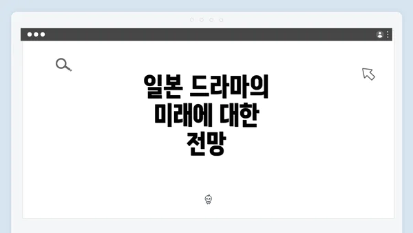 일본 드라마의 미래에 대한 전망