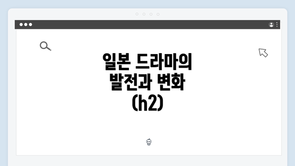 일본 드라마의 발전과 변화 (h2)