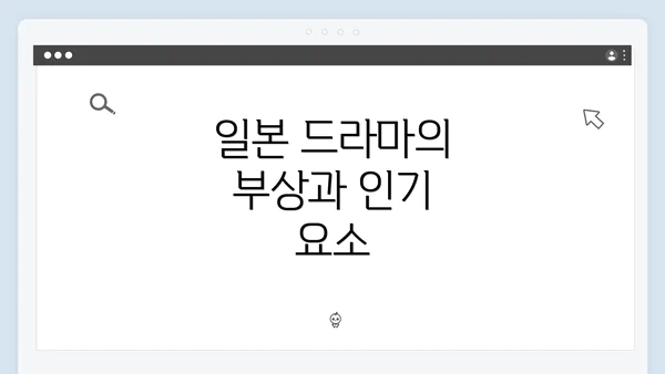 일본 드라마의 부상과 인기 요소