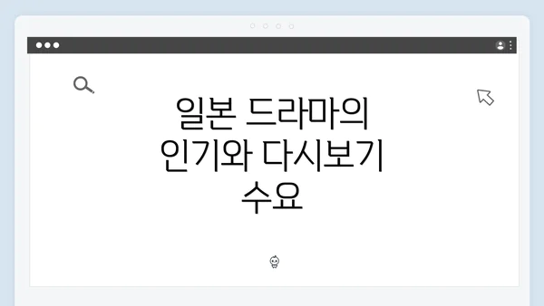 일본 드라마의 인기와 다시보기 수요