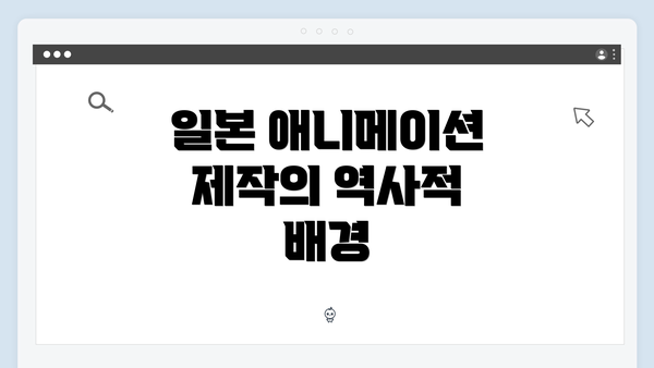 일본 애니메이션 제작의 역사적 배경