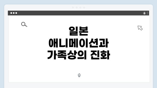 일본 애니메이션과 가족상의 진화