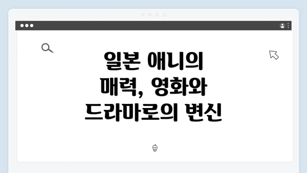 일본 애니의 매력, 영화와 드라마로의 변신