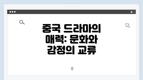 중국 드라마의 매력: 문화와 감정의 교류