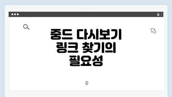 중드 다시보기 링크 찾기의 필요성