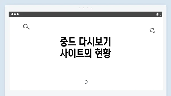 중드 다시보기 사이트의 현황