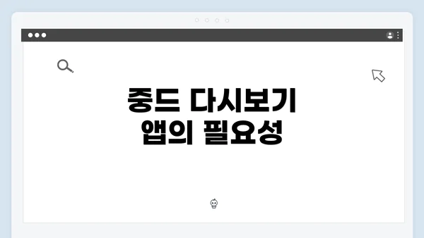 중드 다시보기 앱의 필요성