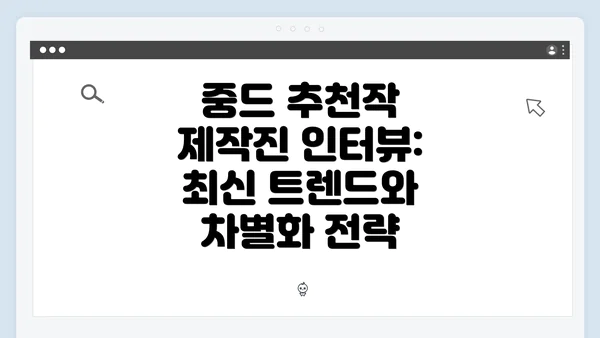 중드 추천작 제작진 인터뷰: 최신 트렌드와 차별화 전략