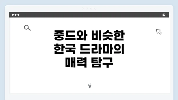 중드와 비슷한 한국 드라마의 매력 탐구