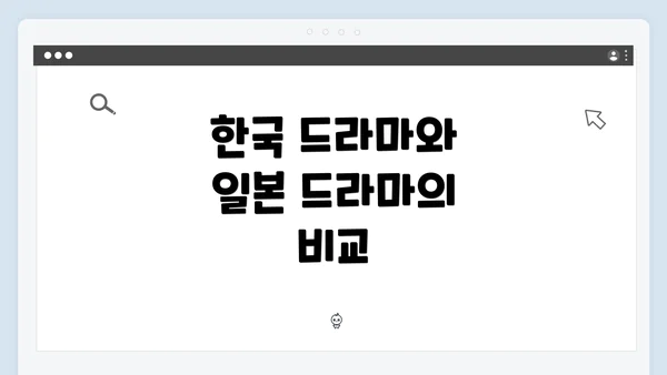 한국 드라마와 일본 드라마의 비교
