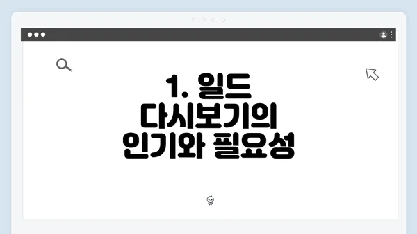 1. 일드 다시보기의 인기와 필요성