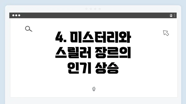 4. 미스터리와 스릴러 장르의 인기 상승