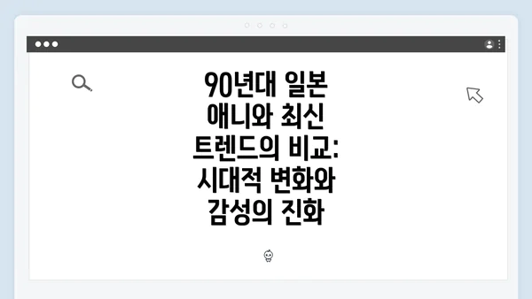 90년대 일본 애니와 최신 트렌드의 비교: 시대적 변화와 감성의 진화