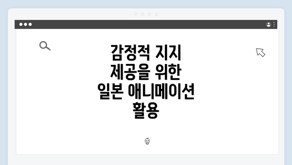 감정적 지지 제공을 위한 일본 애니메이션 활용