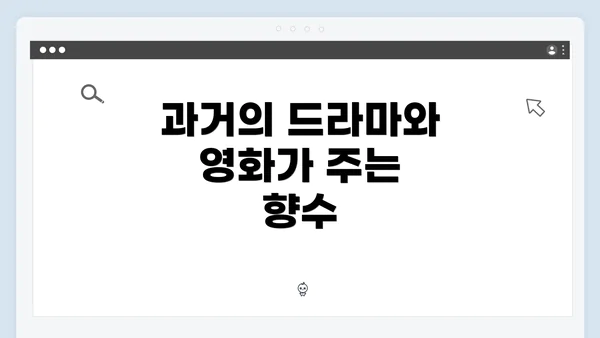 과거의 드라마와 영화가 주는 향수