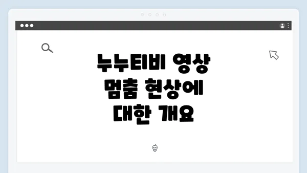 누누티비 영상 멈춤 현상에 대한 개요