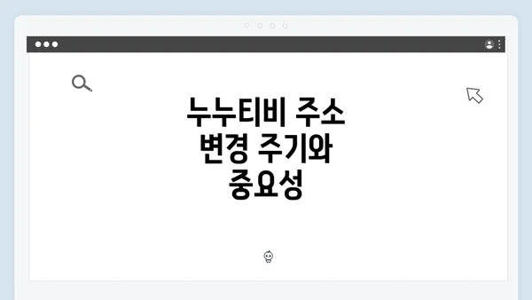 누누티비 주소 변경 주기와 중요성