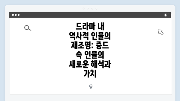 드라마 내 역사적 인물의 재조명: 중드 속 인물의 새로운 해석과 가치