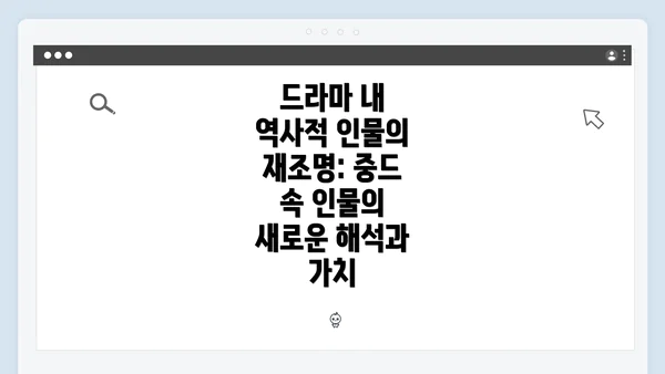 드라마 내 역사적 인물의 재조명: 중드 속 인물의 새로운 해석과 가치