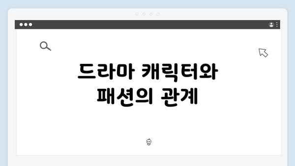 드라마 캐릭터와 패션의 관계