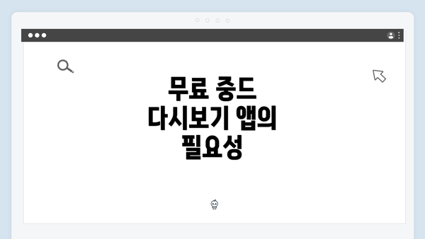 무료 중드 다시보기 앱의 필요성