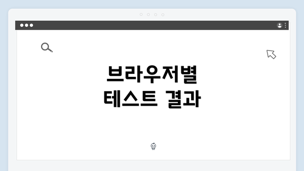 브라우저별 테스트 결과