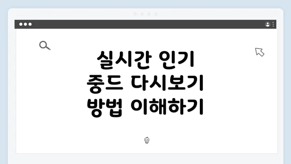 실시간 인기 중드 다시보기 방법 이해하기