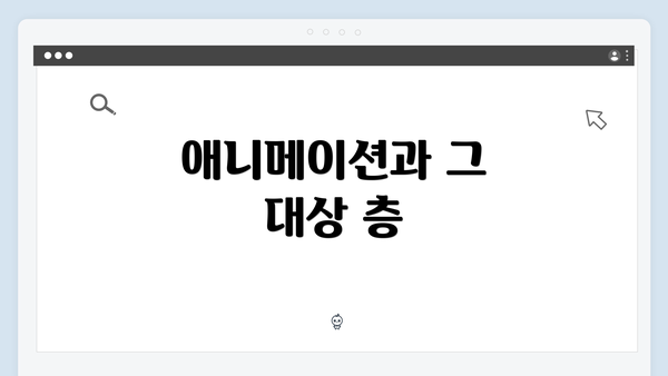 애니메이션과 그 대상 층