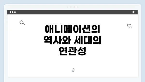 애니메이션의 역사와 세대의 연관성