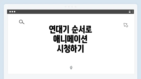 연대기 순서로 애니메이션 시청하기