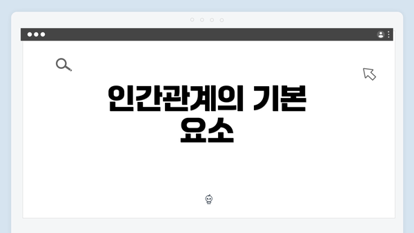 인간관계의 기본 요소