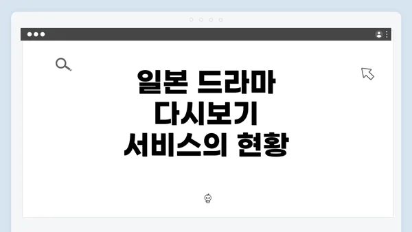일본 드라마 다시보기 서비스의 현황