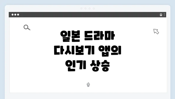 일본 드라마 다시보기 앱의 인기 상승