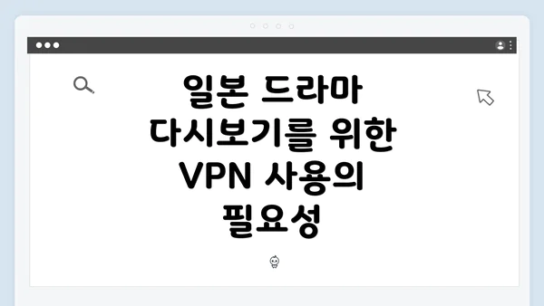 일본 드라마 다시보기를 위한 VPN 사용의 필요성