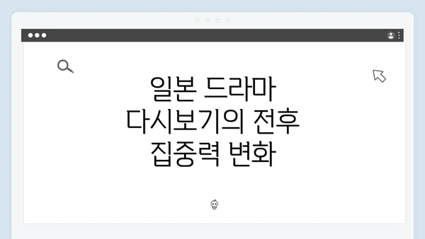 일본 드라마 다시보기의 전후 집중력 변화