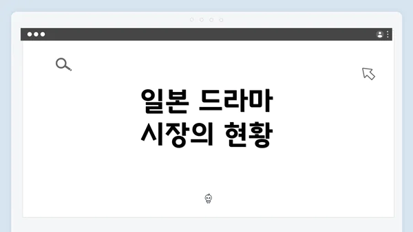 일본 드라마 시장의 현황