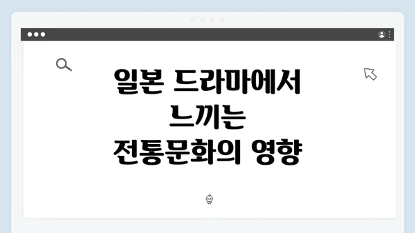 일본 드라마에서 느끼는 전통문화의 영향