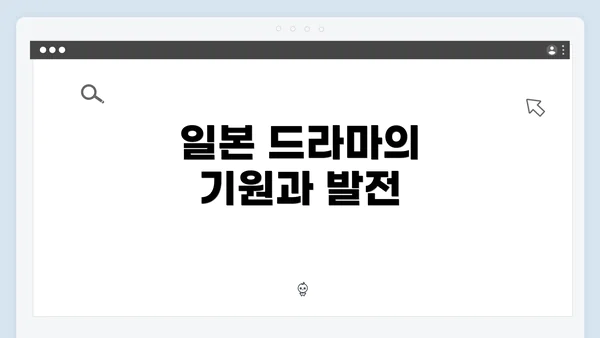 일본 드라마의 기원과 발전