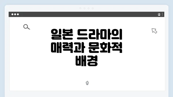 일본 드라마의 매력과 문화적 배경