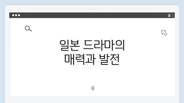 일본 드라마의 매력과 발전