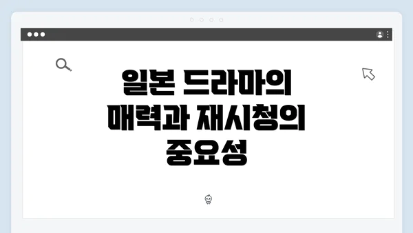 일본 드라마의 매력과 재시청의 중요성