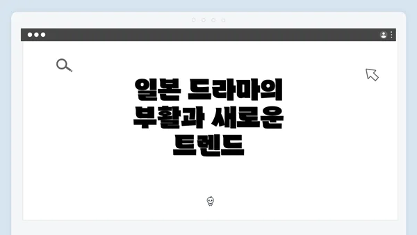 일본 드라마의 부활과 새로운 트렌드