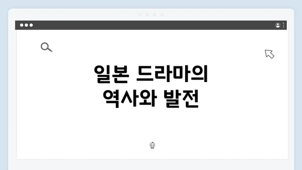 일본 드라마의 역사와 발전